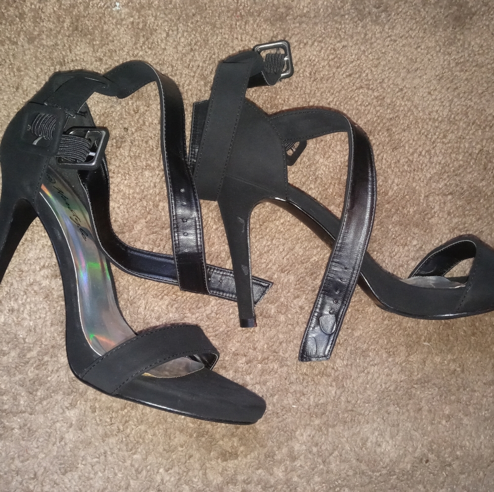 All black heels